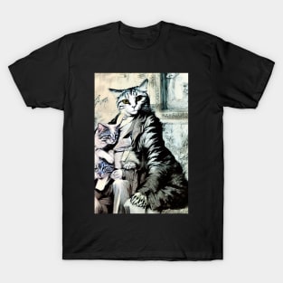 Gentleman Cat and his litter T-Shirt